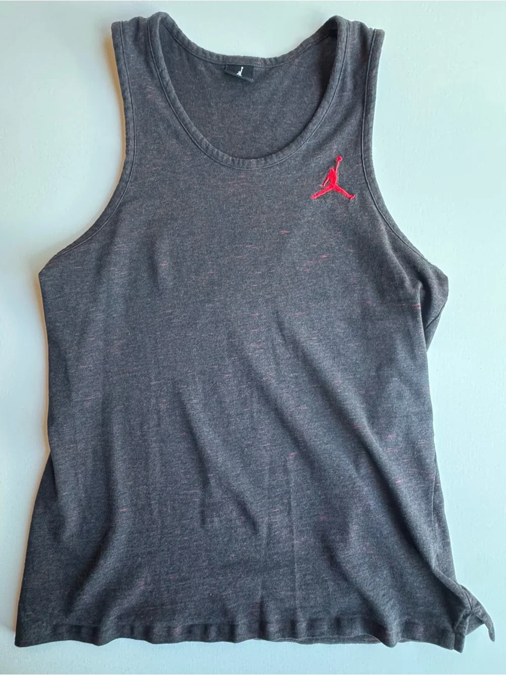 Jordan Men’s Charcoal Tank with Red Jumpman Accent